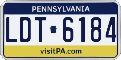 PA license plate LDT6184