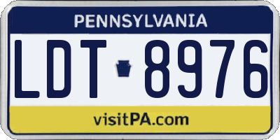 PA license plate LDT8976