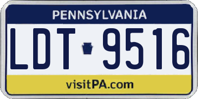 PA license plate LDT9516