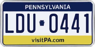 PA license plate LDU0441