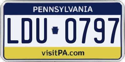 PA license plate LDU0797