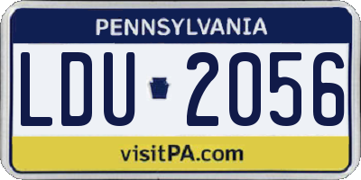 PA license plate LDU2056