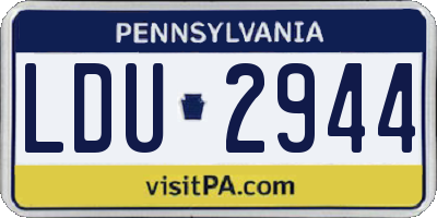 PA license plate LDU2944