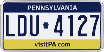 PA license plate LDU4127