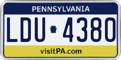 PA license plate LDU4380