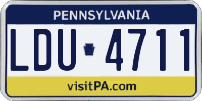 PA license plate LDU4711