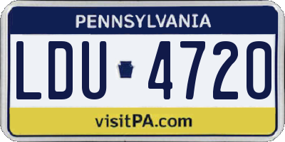PA license plate LDU4720