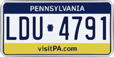 PA license plate LDU4791