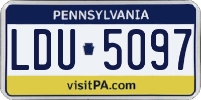 PA license plate LDU5097
