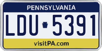 PA license plate LDU5391