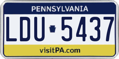 PA license plate LDU5437