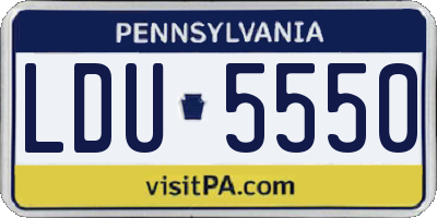 PA license plate LDU5550