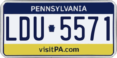 PA license plate LDU5571