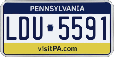 PA license plate LDU5591