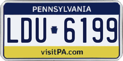 PA license plate LDU6199