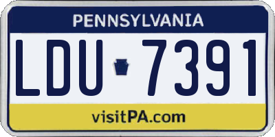 PA license plate LDU7391