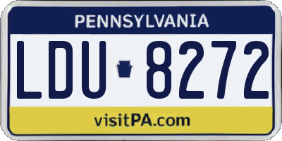PA license plate LDU8272
