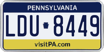 PA license plate LDU8449