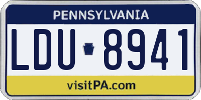 PA license plate LDU8941