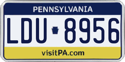 PA license plate LDU8956