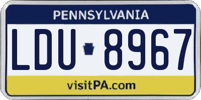 PA license plate LDU8967