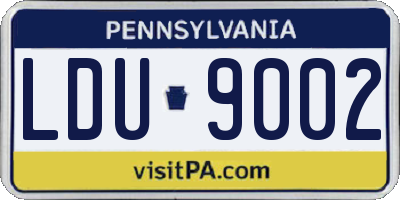 PA license plate LDU9002