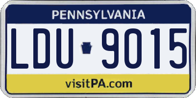 PA license plate LDU9015