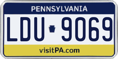 PA license plate LDU9069