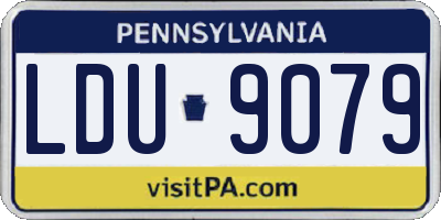PA license plate LDU9079