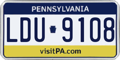 PA license plate LDU9108