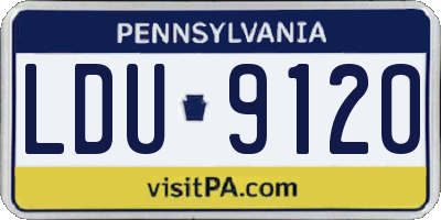 PA license plate LDU9120