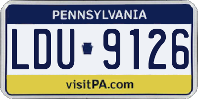 PA license plate LDU9126