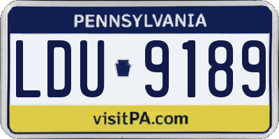 PA license plate LDU9189