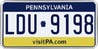 PA license plate LDU9198