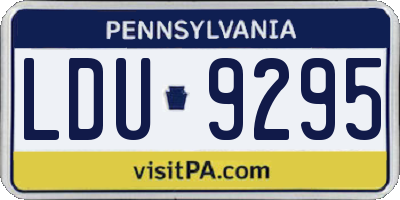 PA license plate LDU9295