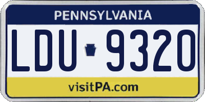 PA license plate LDU9320