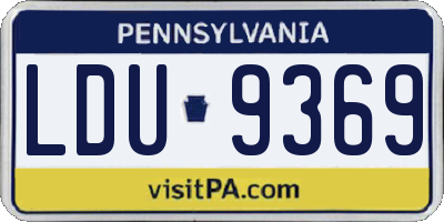 PA license plate LDU9369