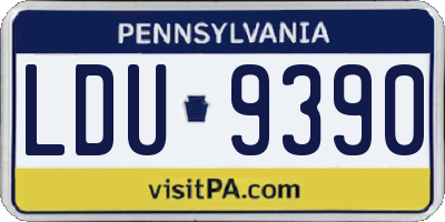 PA license plate LDU9390