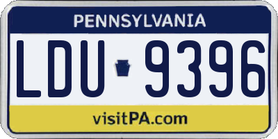 PA license plate LDU9396