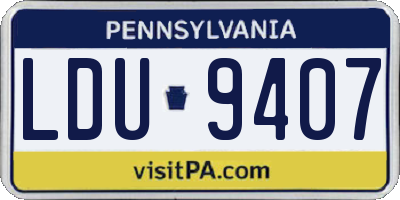 PA license plate LDU9407