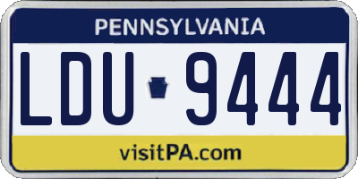 PA license plate LDU9444