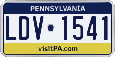 PA license plate LDV1541