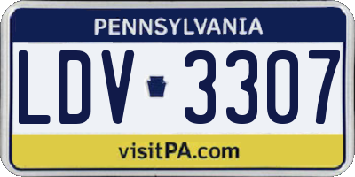 PA license plate LDV3307