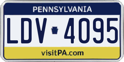 PA license plate LDV4095