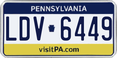 PA license plate LDV6449