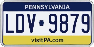 PA license plate LDV9879