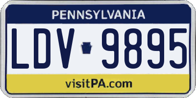 PA license plate LDV9895