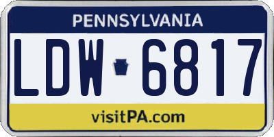 PA license plate LDW6817