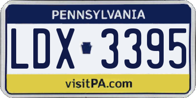 PA license plate LDX3395