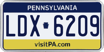 PA license plate LDX6209